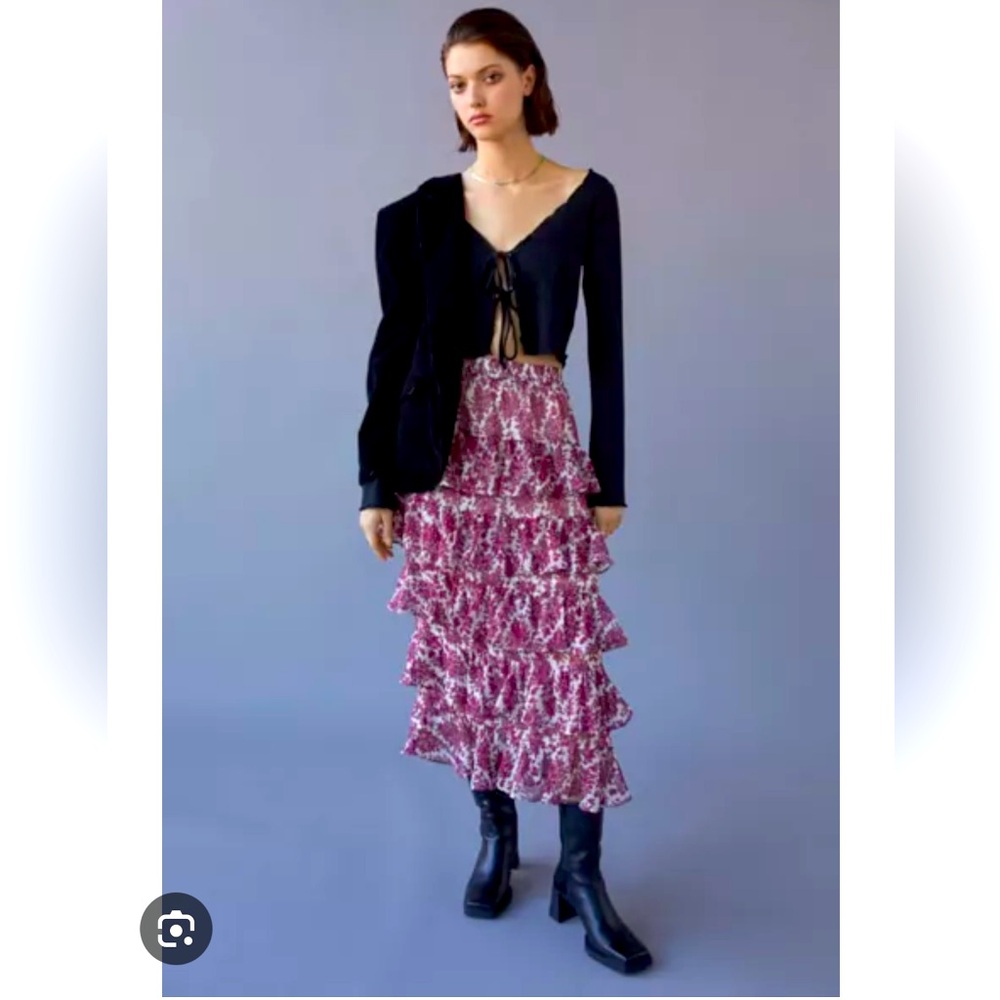 MINKPINK Red Ruffled Wrap Sundress